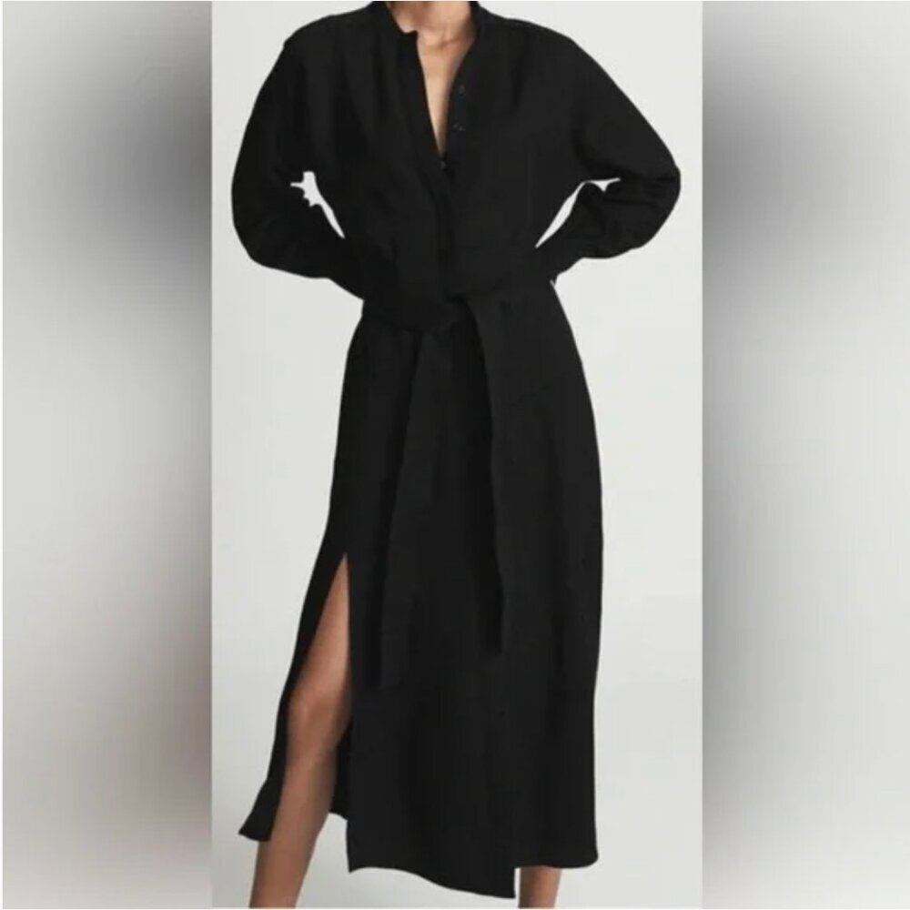 NWT REISS- Darcy Belted Midi Shirt Dress